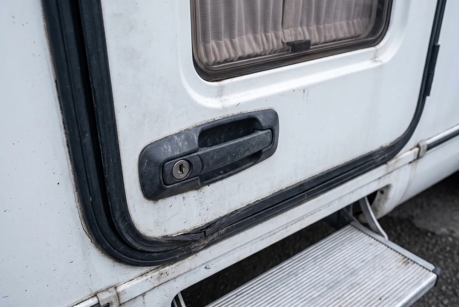 Detail van een Camper