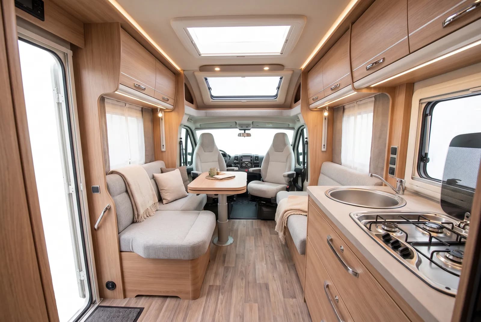 Interieur van een Camper